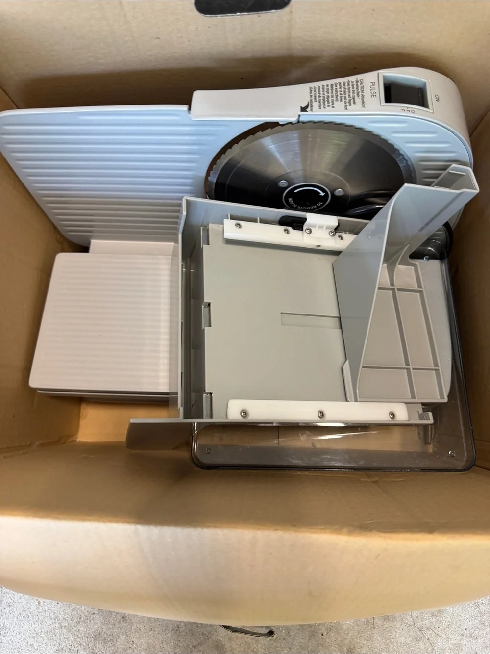White Premium Electric Food Slicer Never used